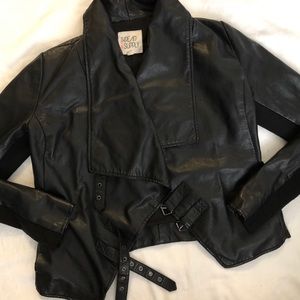 faux leather jacket
